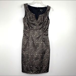 Adrianna Papell Lace Overlay Ruched Cocktail Dress (12)
